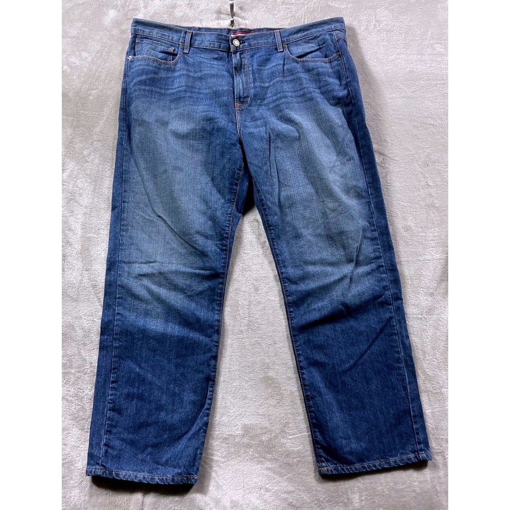 Tommy Hilfiger Jeans Men's 42x32‎ Relaxed Fit Straight Leg Blue Denim